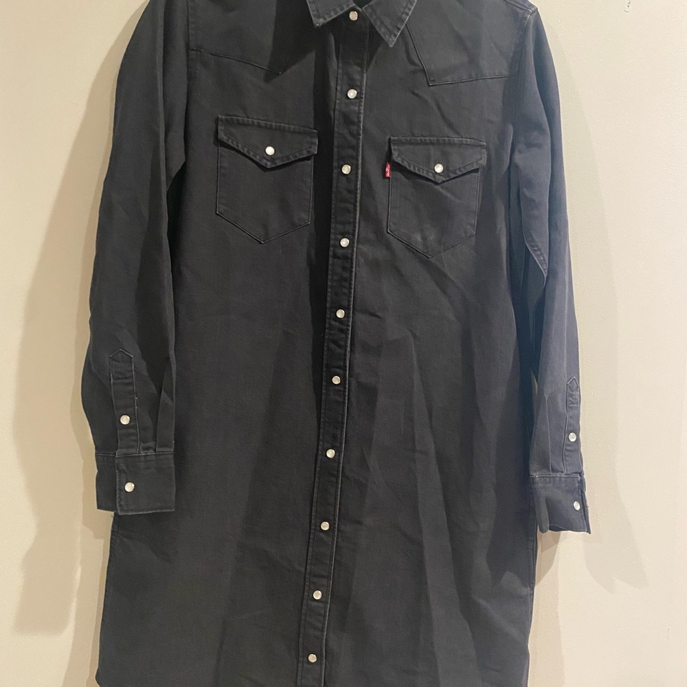 Levi’s Denim Western Snap Shirt Dress